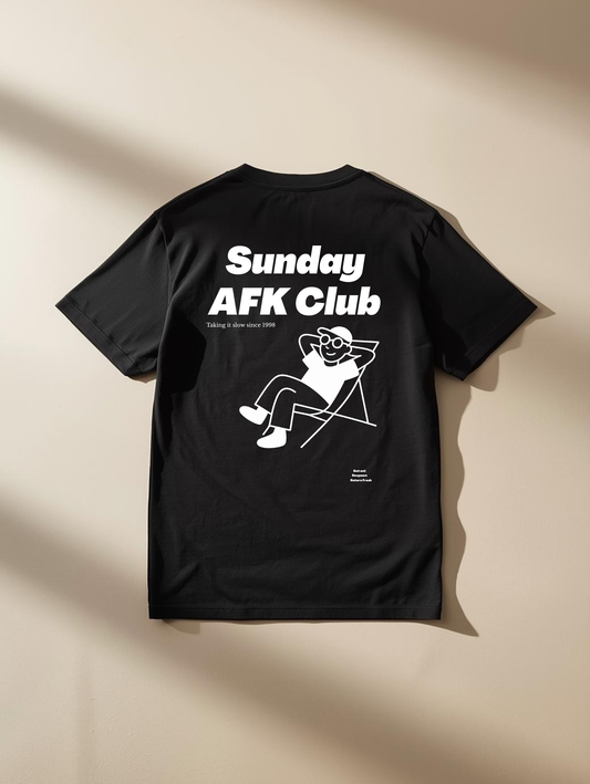 T-Shirt mit Backprint "Sunday AFK Club"