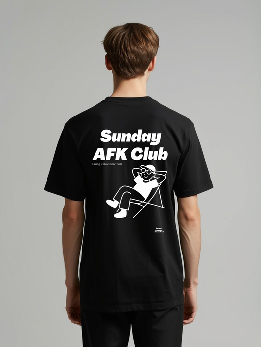 T-Shirt mit Backprint "Sunday AFK Club"