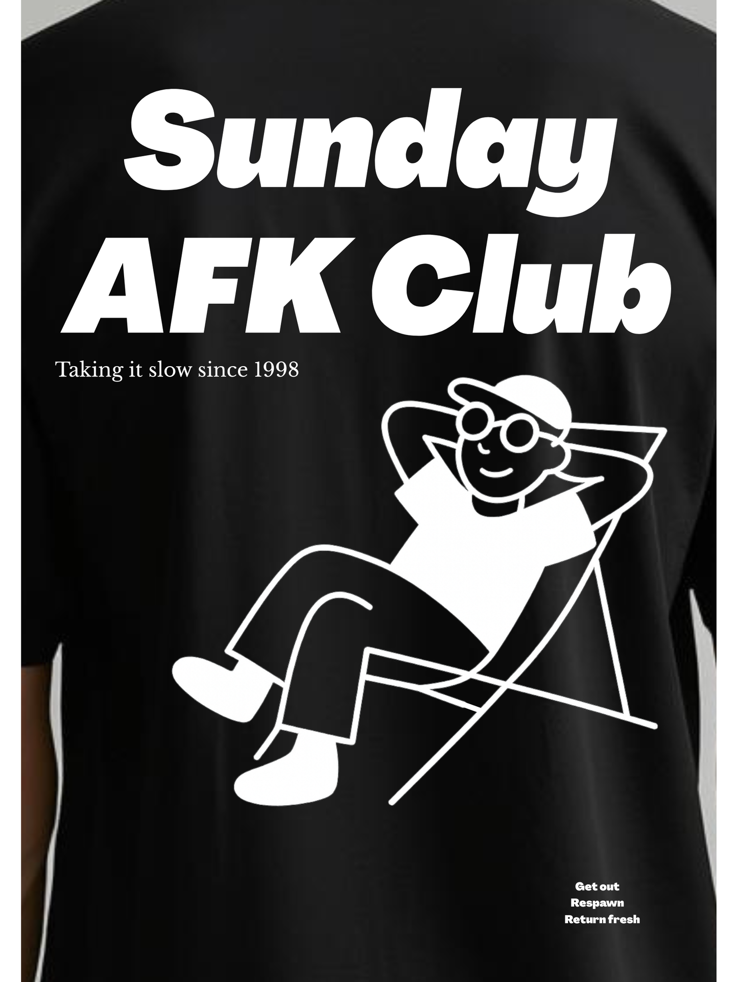 T-Shirt mit Backprint "Sunday AFK Club"